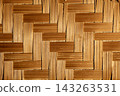 Natural bamboo weave texture pattern surface closeup detailed craftsmanship 143263531