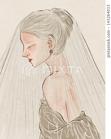 portrait of a young woman portrait of a young woman 143264013