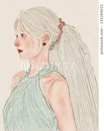 portrait of a young woman portrait of a young woman 143264015