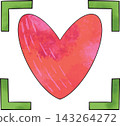 heart icon design element. Logo element illustration. Love symbol icon 143264272