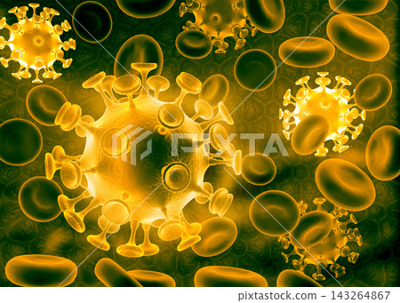 Microscopic view of deadly Coronavirus 143264867