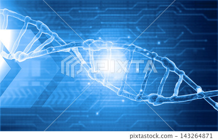 DNA strand on technology background DNA strand on technology background 143264871