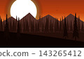 Howling Wolf on Mountain Cliff in Jagged Rocky Alpine Peaks (Desert Terracotta Red) 143265412