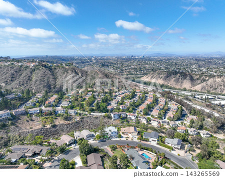 Aerial view over La Jolla hills, San Diego, California, USA Aerial view over La Jolla hills, San Diego, California, USA 143265569
