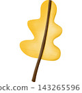 Leaf in autumn hand drawn transparency illustration. 143265596