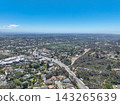 Aerial view of houses in Cardiff, community in the incorporated city of Encinitas in San Diego County, California 143265639