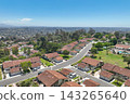 Aerial view of houses in Cardiff, community in the incorporated city of Encinitas in San Diego County, California 143265640