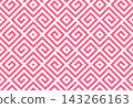Abstract geometric pattern. A seamless vector background. White and pink ornament. Graphic modern pattern. Simple lattice graphic design 143266163