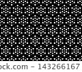 Flower geometric pattern. Seamless vector background. White and black ornament. 143266167