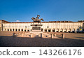 Turin Italy Piazza San Carlo historic square with Equestrian Monument of Emmanuel Philibert at sunny day Turin Italy Piazza San Carlo historic square with Equestrian Monument of Emmanuel Philibert at sunny day 143266176