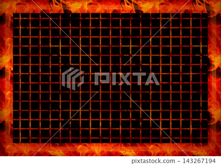 Burning metal mesh and flame energy texture Burning metal mesh and flame energy texture 143267194