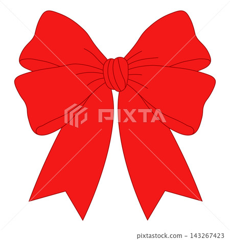Red decorative bow isolated on transparent background. PNG. Vector illustration Red decorative bow isolated on transparent background. PNG. Vector illustration 143267423
