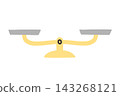 A cute illustration of a balance scale. 143268121