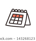Cute hand-drawn illustrations for a desk calendar 143268123