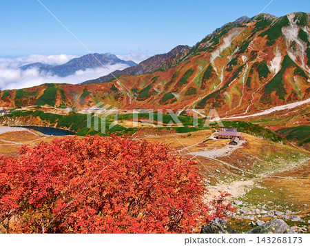 室堂高原和立山別山,染上了秋草的顏色。 室堂高原和立山別山,染上了秋草的顏色。 143268173