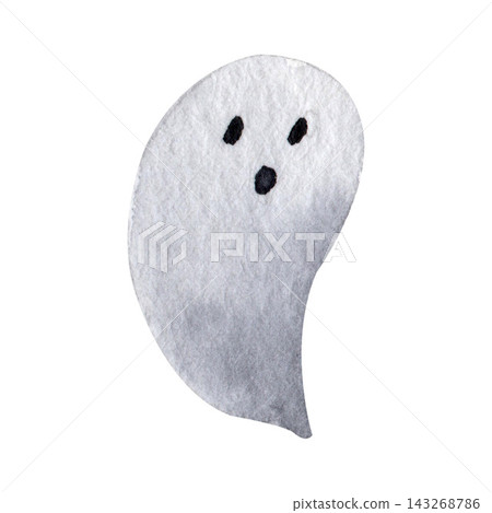 Hand Painted Watercolor Halloween Ghost Clipart Hand Painted Watercolor Halloween Ghost Clipart 143268786