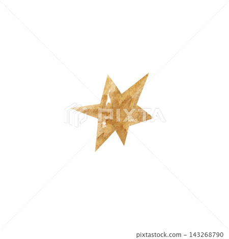 Hand Painted Watercolor Irregular Starburst Decorative Element Hand Painted Watercolor Irregular Starburst Decorative Element 143268790