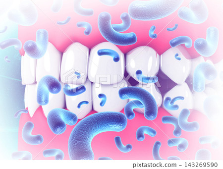 Virus ,bacteria on tooth Virus ,bacteria on tooth 143269590