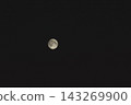 Full Moon Shining Brightly in the Deep Night Sky Featuring Visible Lunar Craters and Dark Texture 143269900