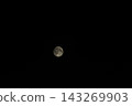 Full Moon Shining Brightly in the Deep Dark Night Sky for Astronomical and Celestial Backgrounds 143269903