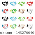 handshake icon set 143270040
