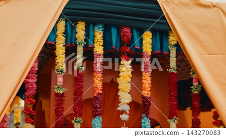 Indian parade for the Vaisakhi god with kirtan chariot Indian parade for the Vaisakhi god with kirtan chariot 143270083