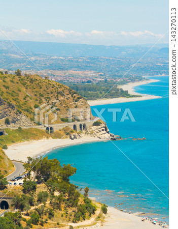 Bianco Cliff in Calabria, with the Mediterranean Sea in summer 143270113
