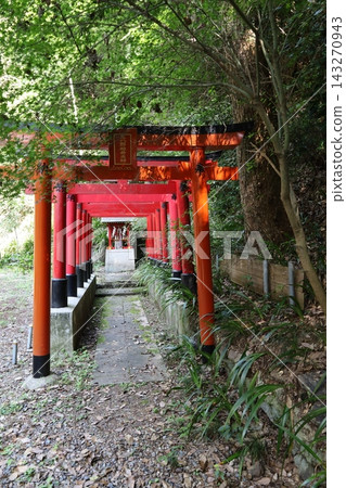 大阪府三島郡鹽王神社的庭院景色。 大阪府三島郡鹽王神社的庭院景色。 143270943
