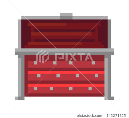 Toolbox Chest With Open Lid Pixel Toolbox Chest With Open Lid Pixel 143271815