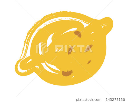 Lemon Cutaway Brush Stroke Lemon Cutaway Brush Stroke 143272130
