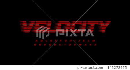 Velocity Futuristic Font Line Halftone Blur Logo Alphabet, Bold Italic Red Letters. Modern Typographic Design for Cyber Security Tech Forum Title, HUD, Sport Headline. Future Fonts. Vector Typeface Velocity Futuristic Font Line Halftone Blur Logo Alphabet, Bold Italic Red Letters. Modern Typographic Design for Cyber Security Tech Forum Title, HUD, Sport Headline. Future Fonts. Vector Typeface 143272335