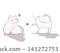 Before and after illustrations of a chubby cat and a slim cat. 143272753