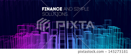 Tech city background with building ai line and blue. Abstract smart architecture future vector concept infrastructure data illustration. Industry design network futuristic technology urban. Tech city background with building ai line and blue. Abstract smart architecture future vector concept infrastructure data illustration. Industry design network futuristic technology urban. 143273181