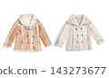 Men's sheepskin coat on a white background. 143273677