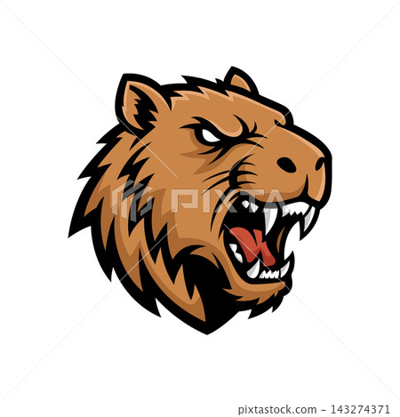 capybara mascot logo illustration vector design template simple and modern style capybara mascot logo illustration vector design template simple and modern style 143274371
