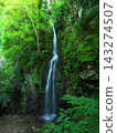 Summer in Yurihama Town, Tottori Prefecture: The famous waterfall "Fudo Falls" 143274507