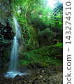 Summer in Yurihama Town, Tottori Prefecture: The famous waterfall "Fudo Falls" and a shrine 143274510