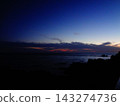 The sea and sky, bathed in the twilight. 143274736
