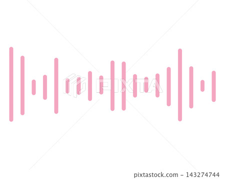 A simple sound illustration of a pink audio waveform represented by vertical lines at rounded ends - transparent PNG image. A simple sound illustration of a pink audio waveform represented by vertical lines at rounded ends - transparent PNG image. 143274744