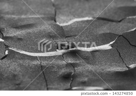 Close-up monochrome photograph of the cracked texture of white sugar 03 Close-up monochrome photograph of the cracked texture of white sugar 03 143274850