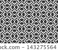 Flower geometric pattern. Seamless vector background. White and black ornament. 143275564