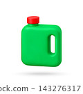 3D Green Cleaning Container With Built In Handle 143276317