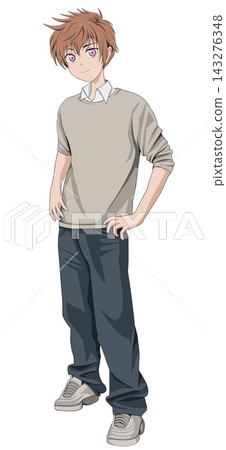 A man with his hands on his hips A man with his hands on his hips 143276348
