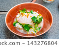 [#Cooking] A Japanese dish featuring elegantly presented sea bream rice porridge. 143276804