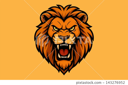 Fierce Roaring Lion Head Esports Mascot Vector Illustration Fierce Roaring Lion Head Esports Mascot Vector Illustration 143276952