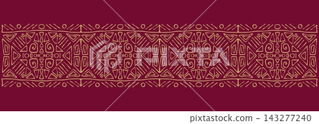 African tribal seamless border pattern African tribal seamless border pattern 143277240