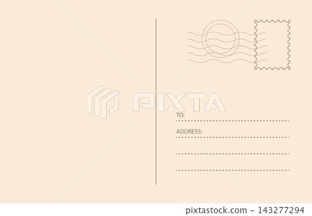 Empty back of postcard template Empty back of postcard template 143277294