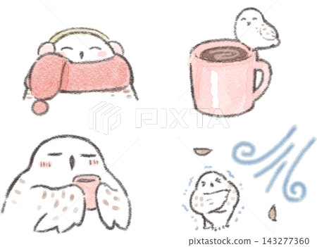 雪鴞水彩畫 雪鴞水彩畫 143277360