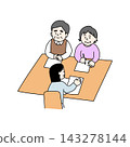 一對老年夫婦正在商量事情的插圖 143278144