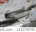 Broken roof tile 143278745